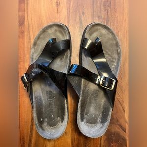 Mephisto Helen thong sandal, black parent, size 38